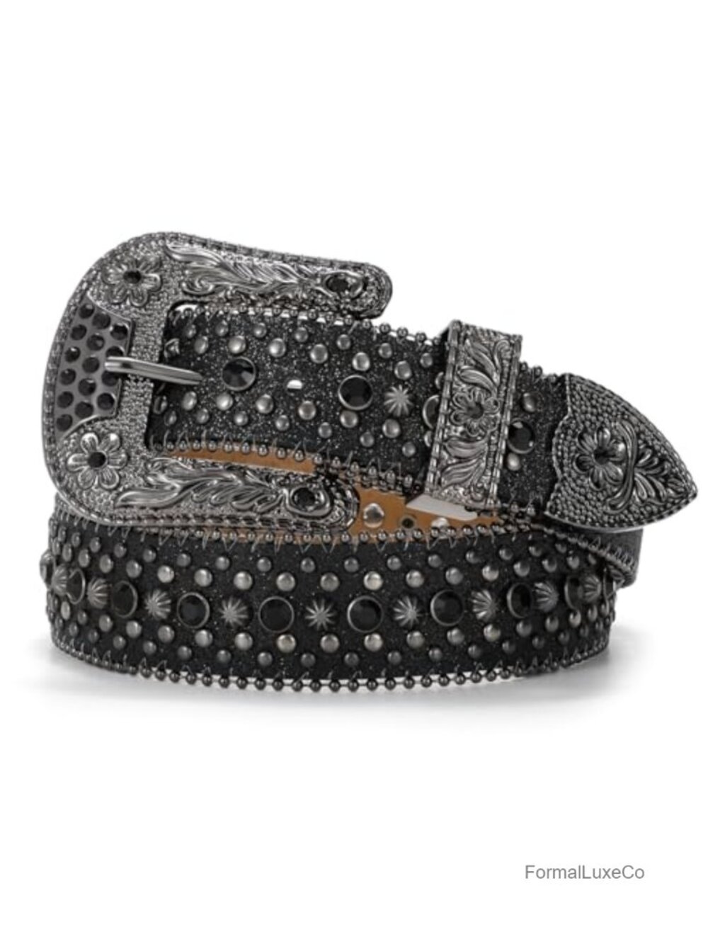 Rhinestone Belt Goth Bling Sparkly Western Cowboy… - image 1